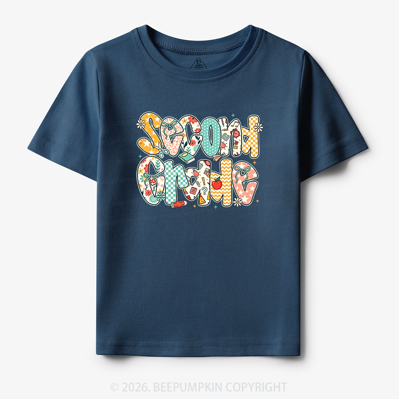 Preppy Floral Apple Pre-k 1st/2nd/3rd/4th Grade Toddler&Kid's Tees