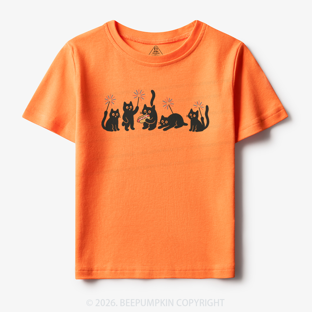 4th of July Funny Black Cats Toddler&Kid's Tees