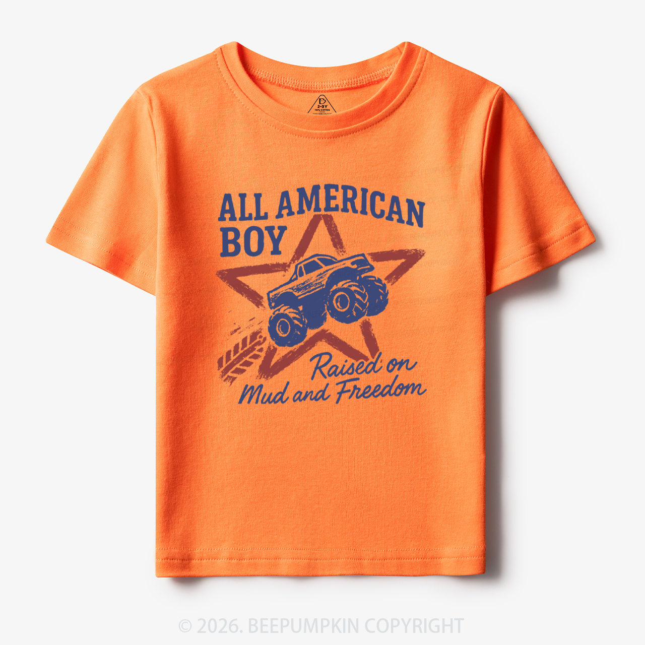 All American Boy Raised on Mud and Freedom Toddler&Kid's Tees