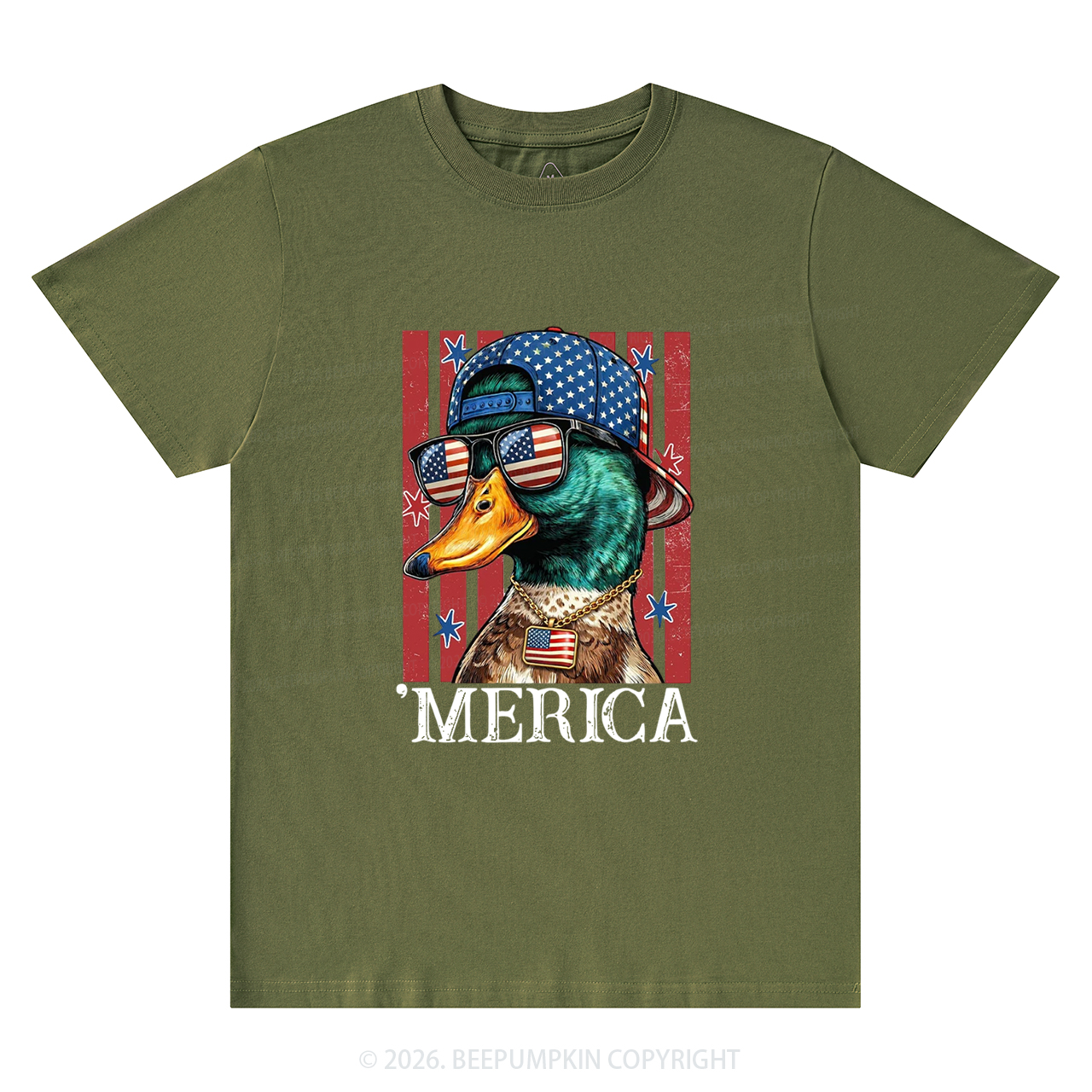 4th of July Funny Patriotic Merica Duck T-Shirts