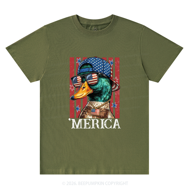 4th of July Funny Patriotic Merica Duck T-Shirts