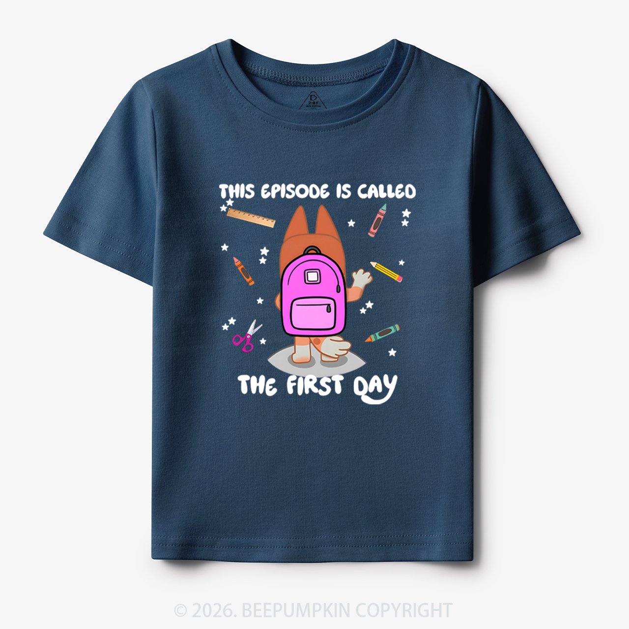 Personalized Back To School Dog Toddler&Kids Tees