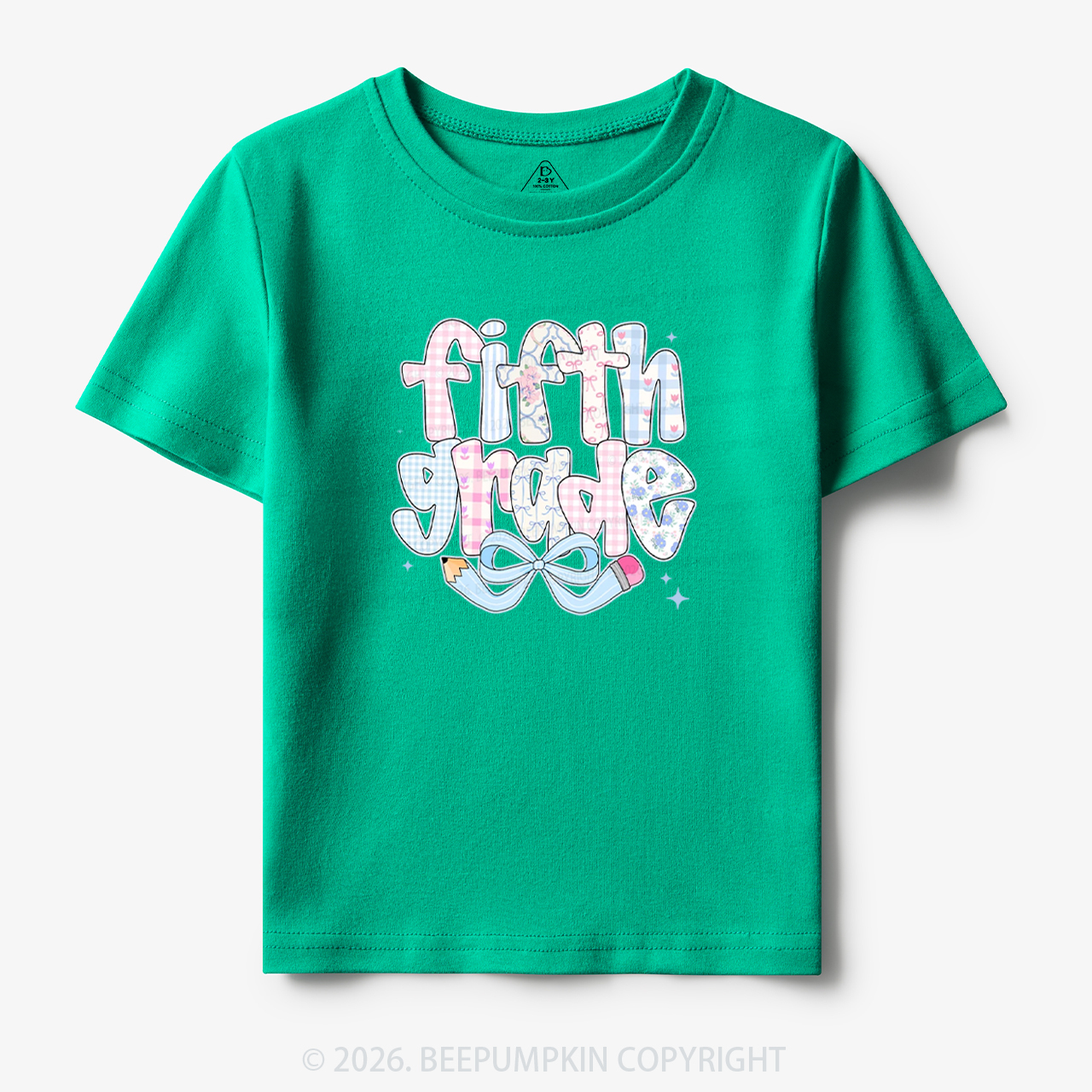 Personalized Preppy Back To School Coquette Pencil Bow Toddler&Kid's Tees