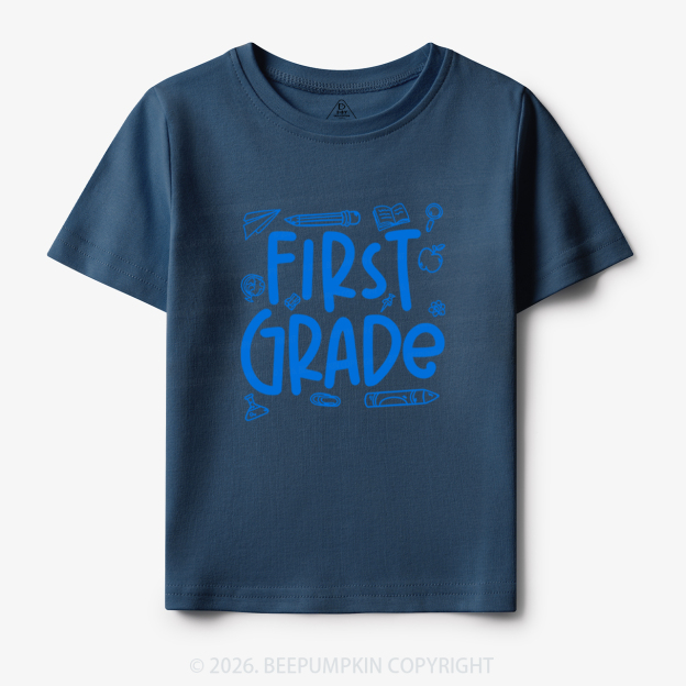 Personalized Preppy Back To School Doodles Toddler&Kid's Tees
