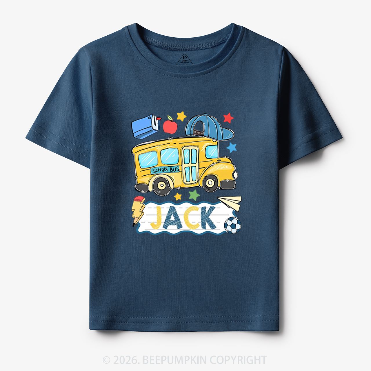 Personalized Name School Bus Back To School Toddler&Kid's Tees