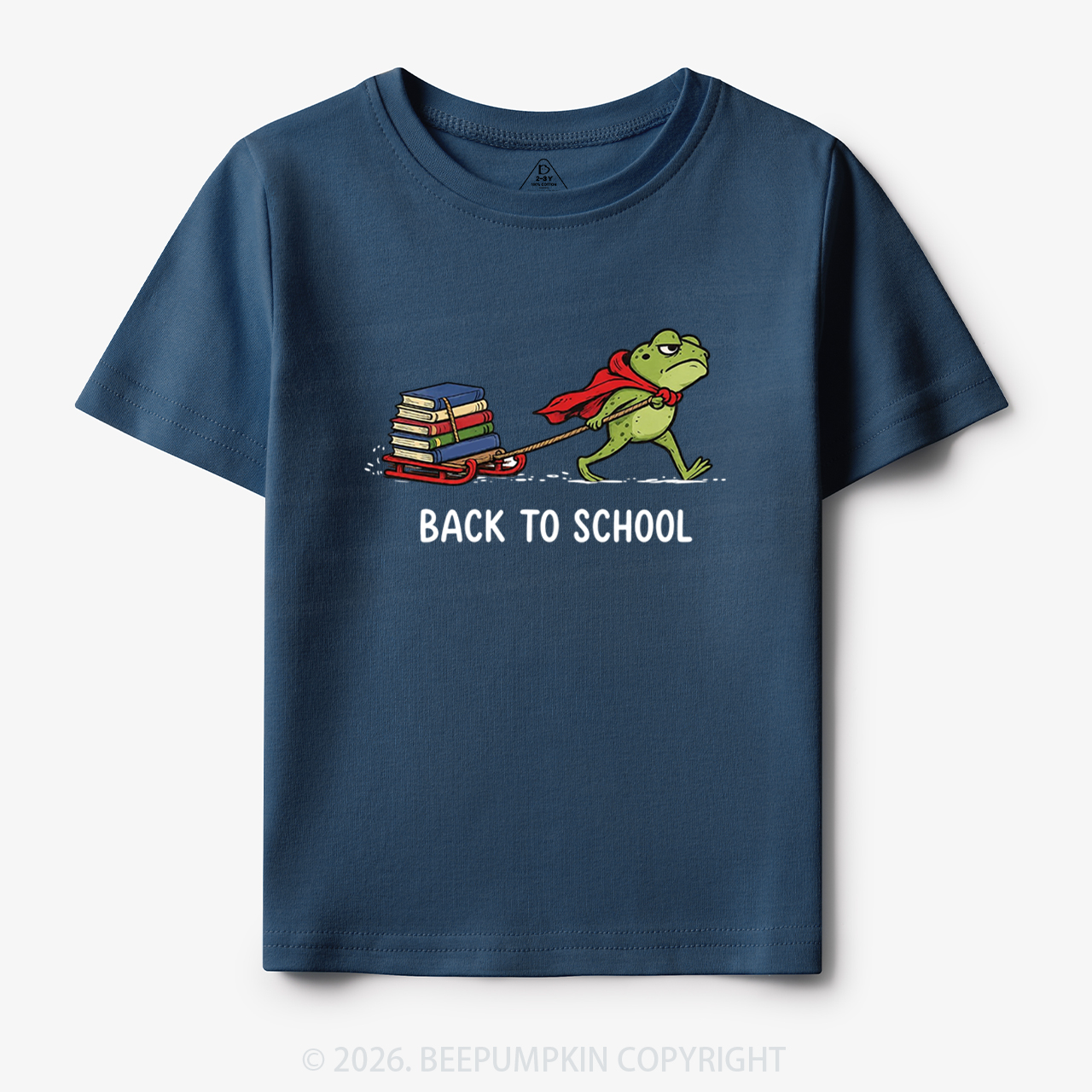 Grumpy Frog Pulling Books Funny Back To School Toddler&Kid's Tees