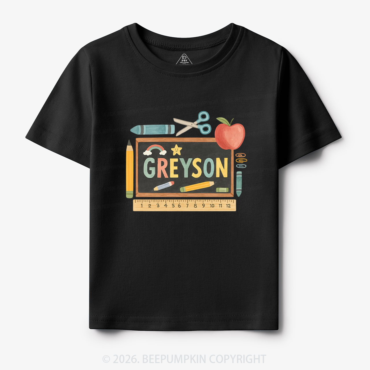 Personalized Name Blackboard Back To School Toddler&Kid's Tees