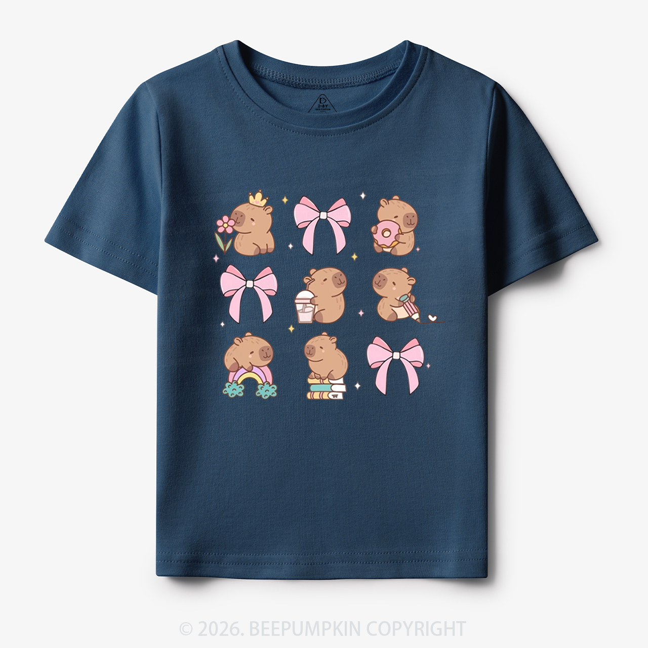 Capybara Cute Back to School Funny Animal Toddler&Kid's Tees