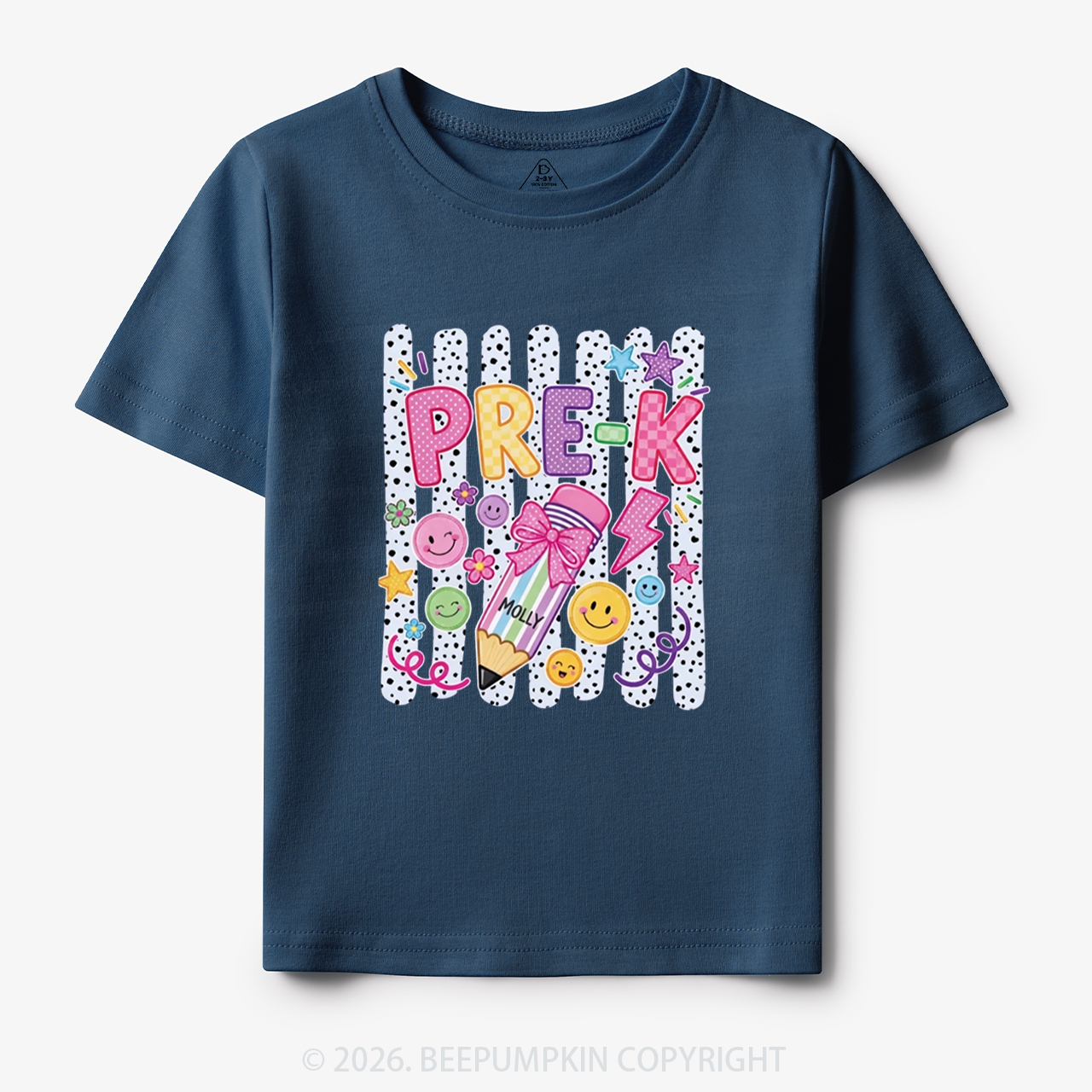 Personalized Pre-K Striped Back to School Toddler&Kid's Tees