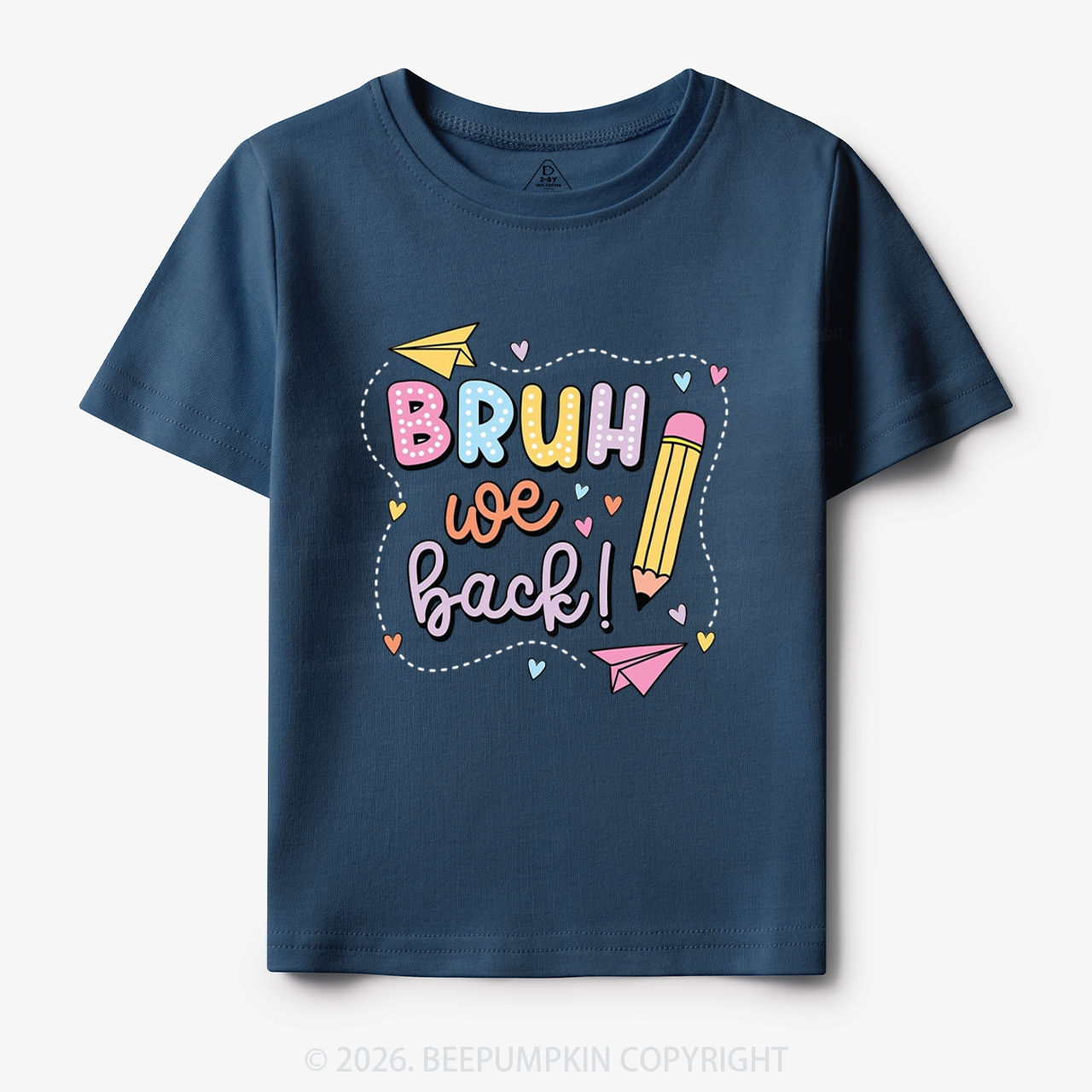 Bruh We Back Pastel Back to School Toddler&Kid's Tees
