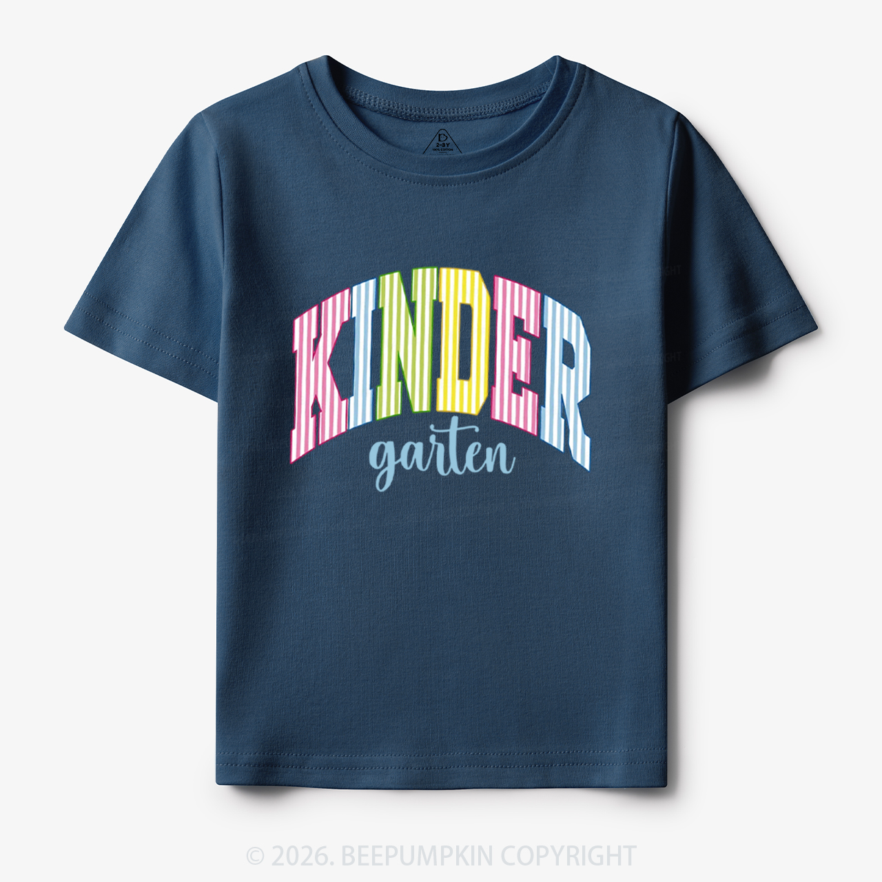 Colors Kindergarten Stripes Back to School Toddler&Kid's Tees