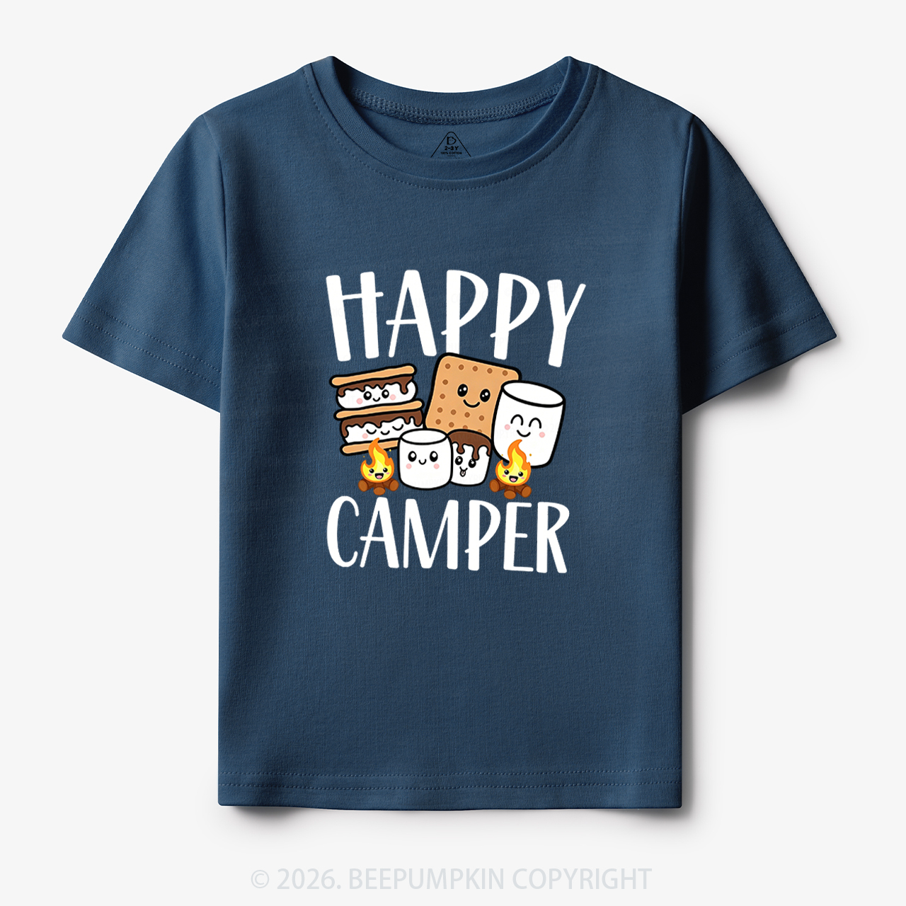 Happy Camper Cute Marshmallow Toddler&Kid's Tees
