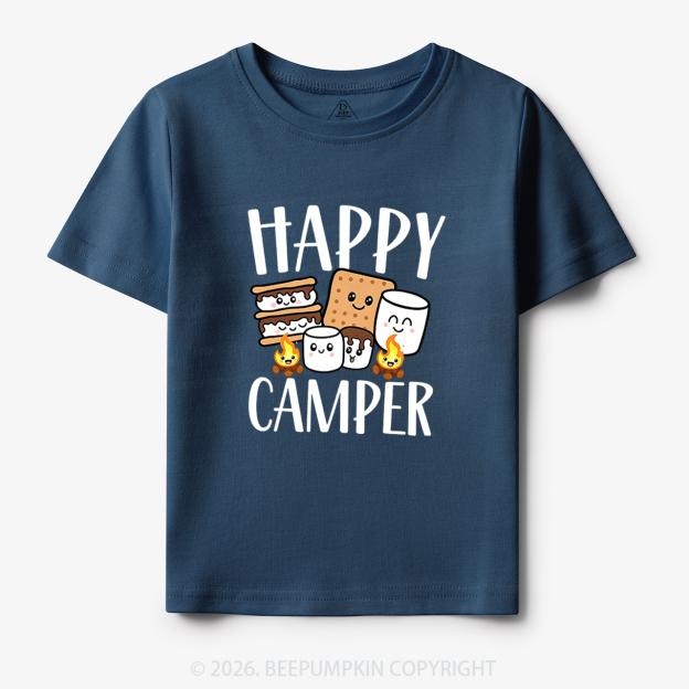 Happy Camper Cute Marshmallow Toddler&Kid's Tees