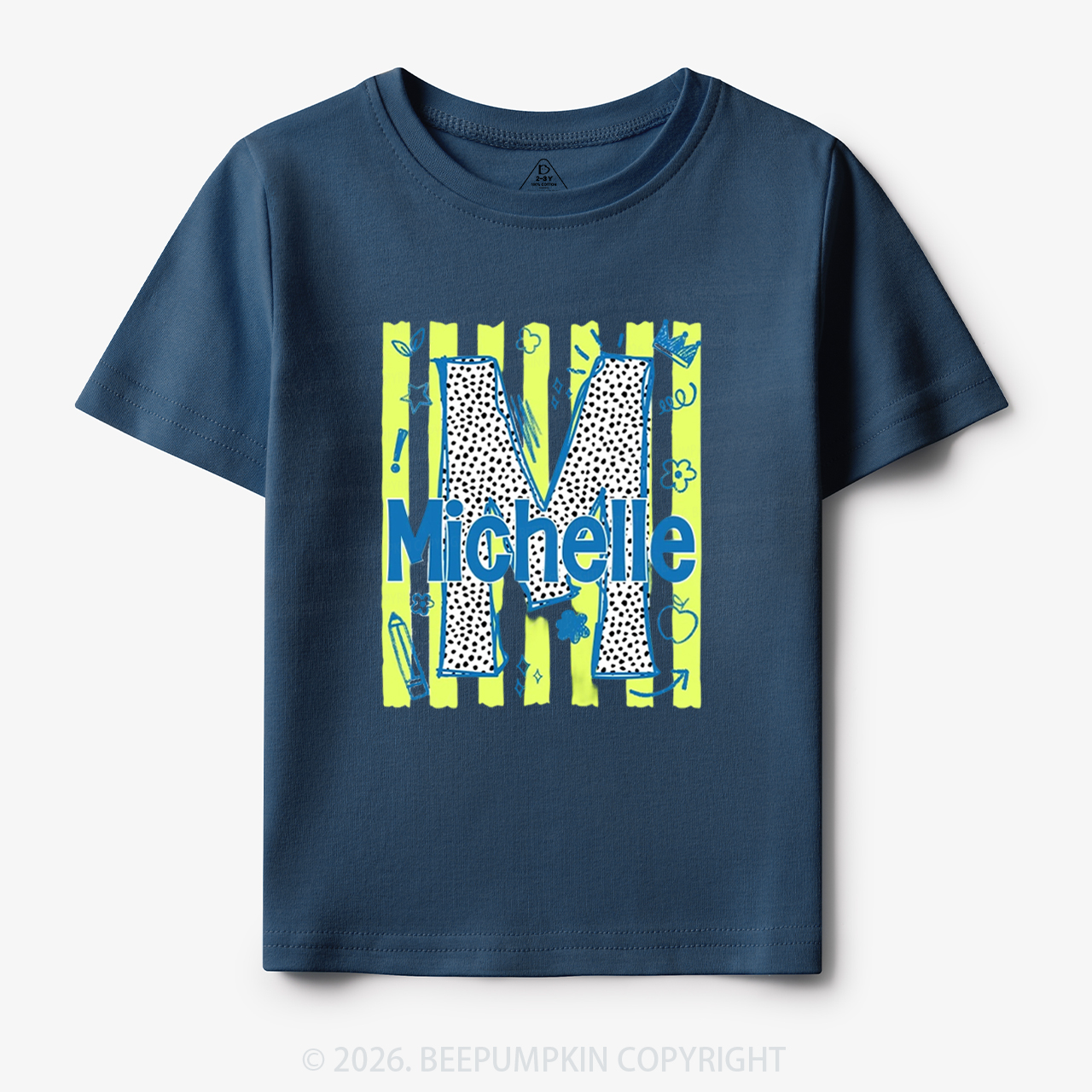 Personalized Name Alphabet Doodle Toddler&Kid's Tees