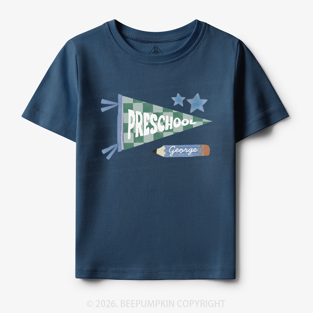 Personalized Pennant Back to School Toddler&Kid's Tees