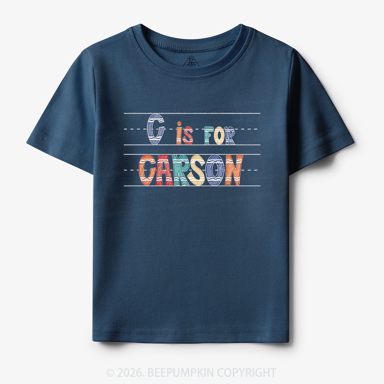 Personalized Crayon Letter Is For Name Toddler&Kid's Tees
