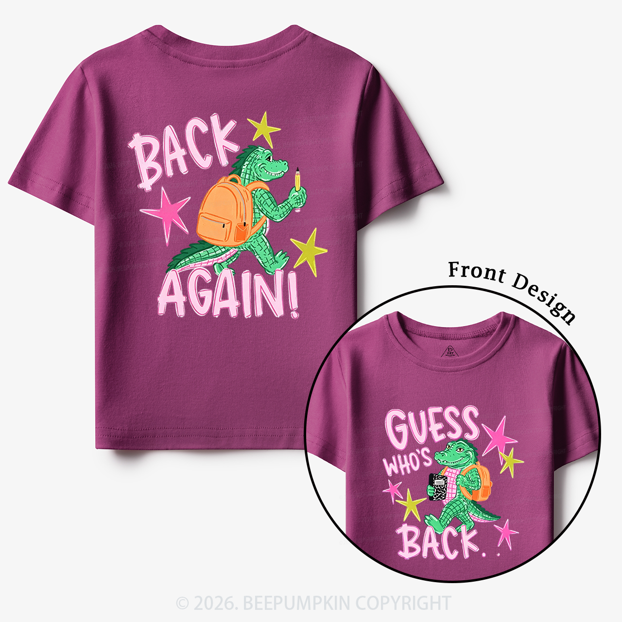 Guess Who's Back Funny Gator Back To School Toddler&Kid's Tees