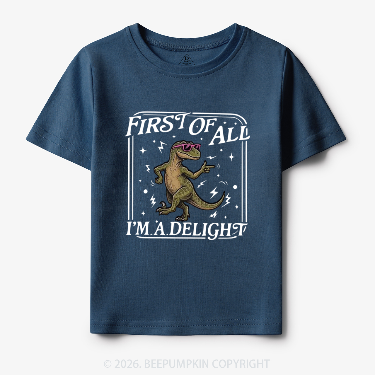 First of All I'm a Delight Funny Dinosaur Toddler&Kid's Tees