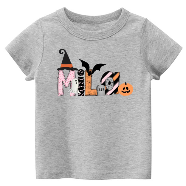 Personalized Halloween Name Kids Shirt 