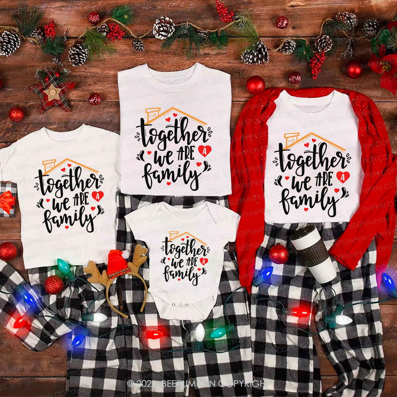 Together We Are A Family Christmas Shirts Beepumpkin