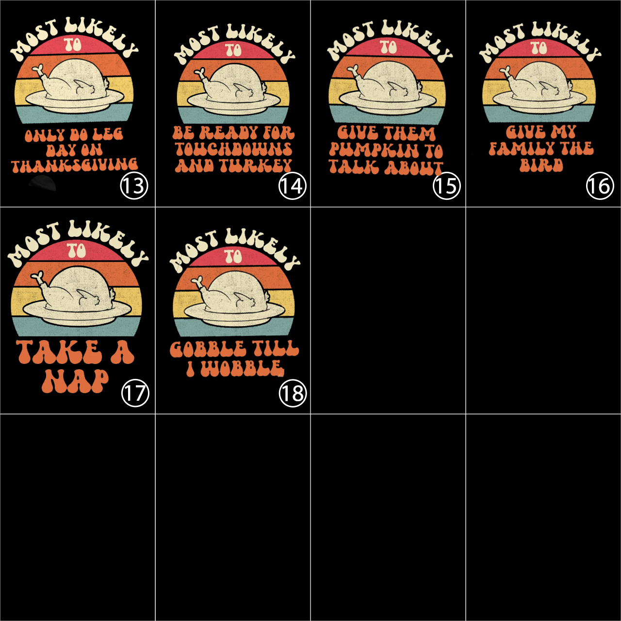 Personalization Most Likely to Thanksgiving Family Shirts Beepumpkin