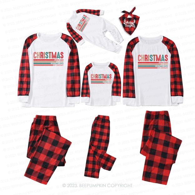 Rainbow Christmas Progress Bar Pajamas For Family Beepumpkin