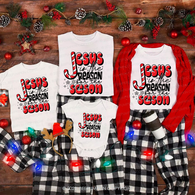 Jesus Is The Reason Believe In Christmas Shirt For Family Beepumpkin