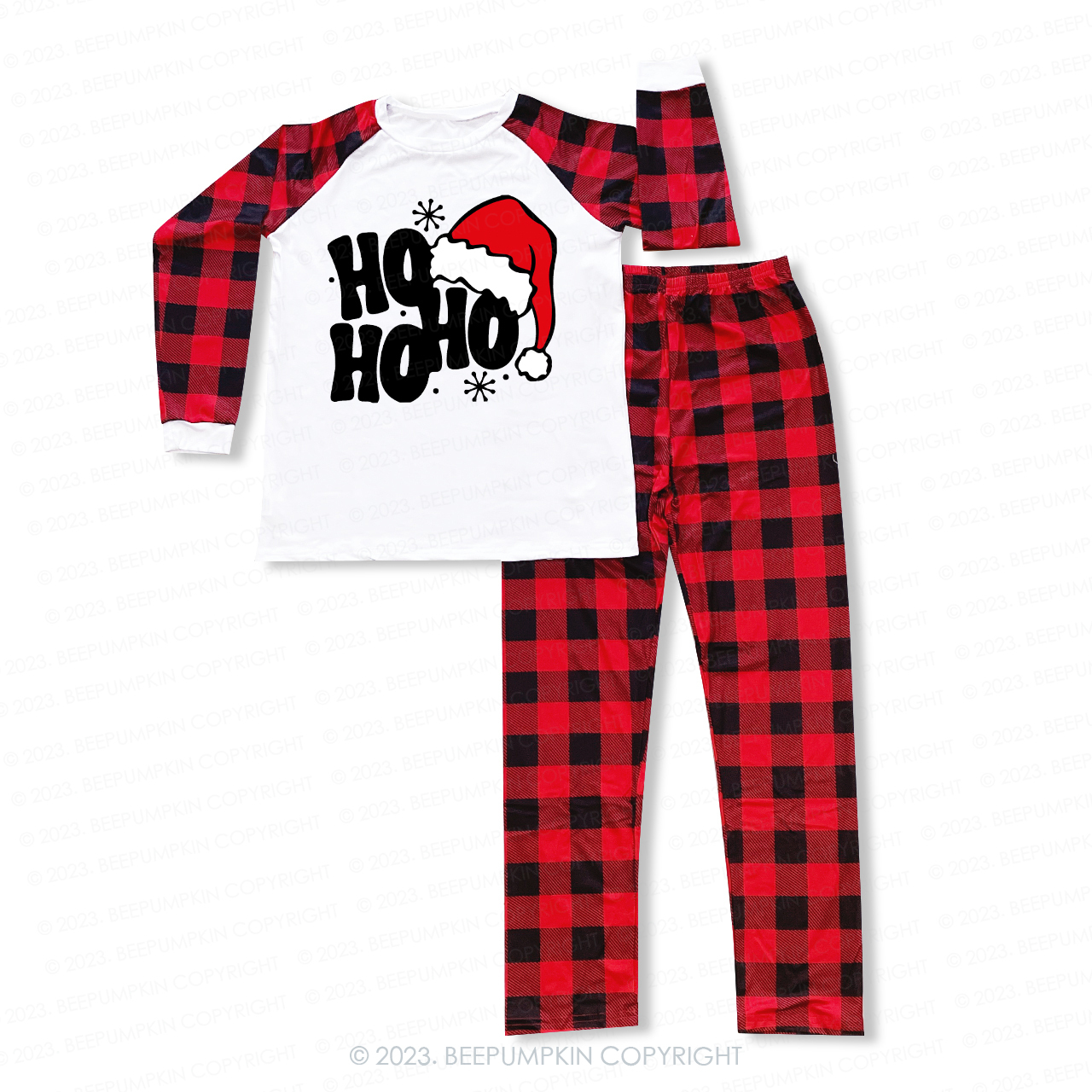 Retro Merry Christmas Ho Ho Ho Matching Pajamas For Family Beepumpkin