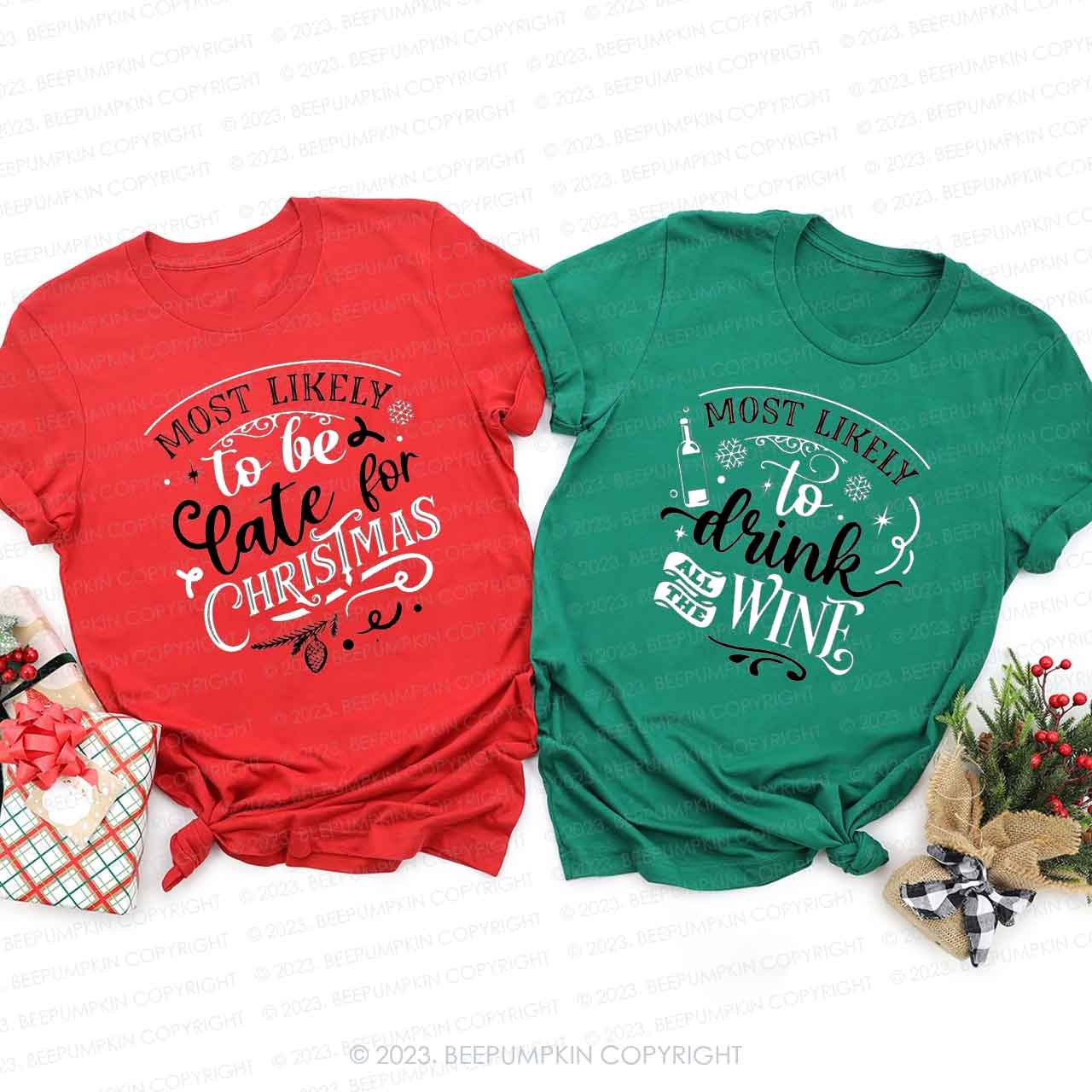 Most Likely To Matching Christmas Joy Group Tees Beepumpkin
