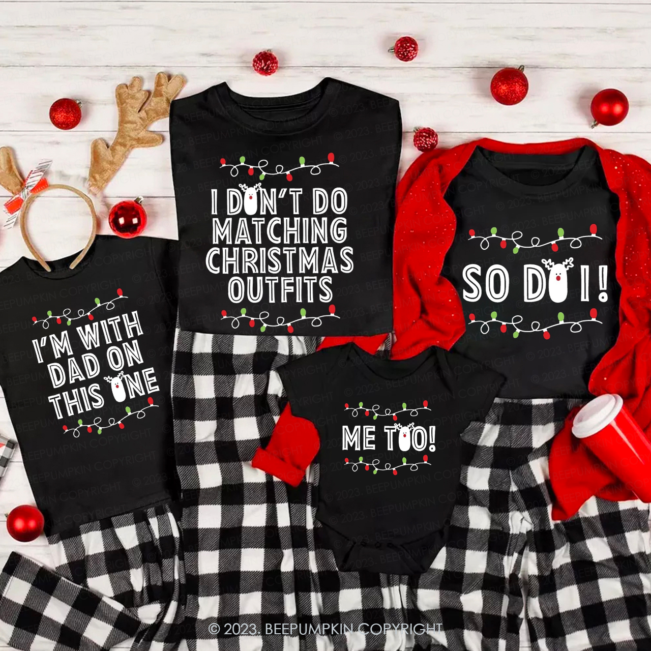 Personalized But I Do Holiday Family Matching Christmas T-Shirts Beepumpkin