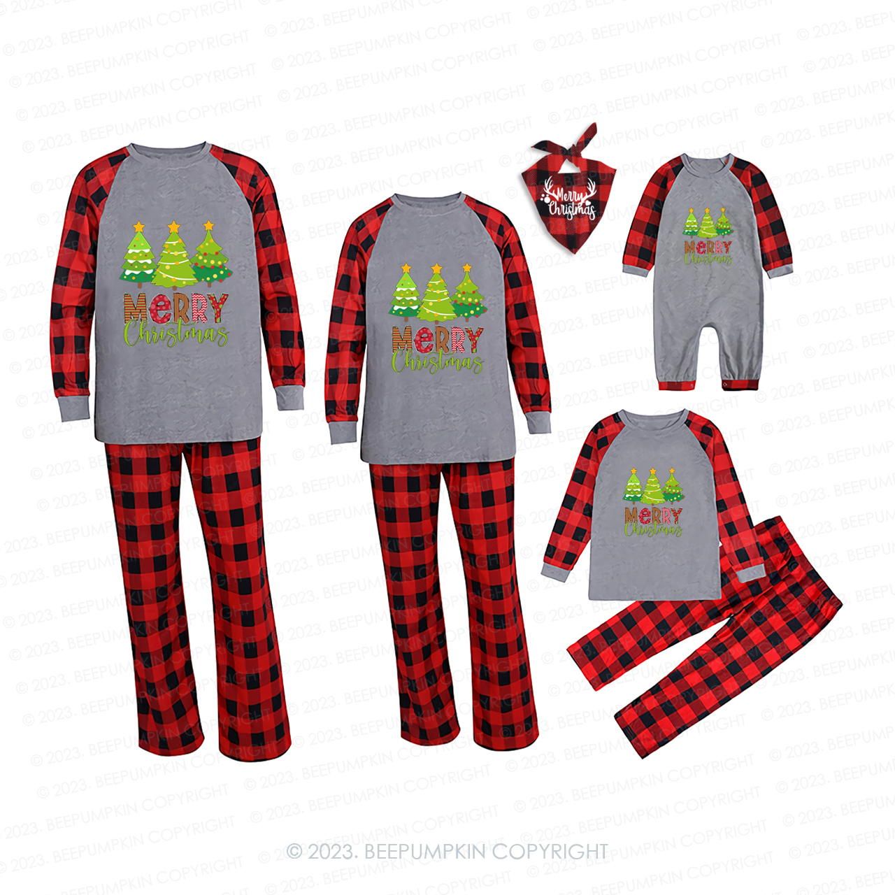 Make a Wish Under the Christmas Tree Matching Pajamas Beepumpkin