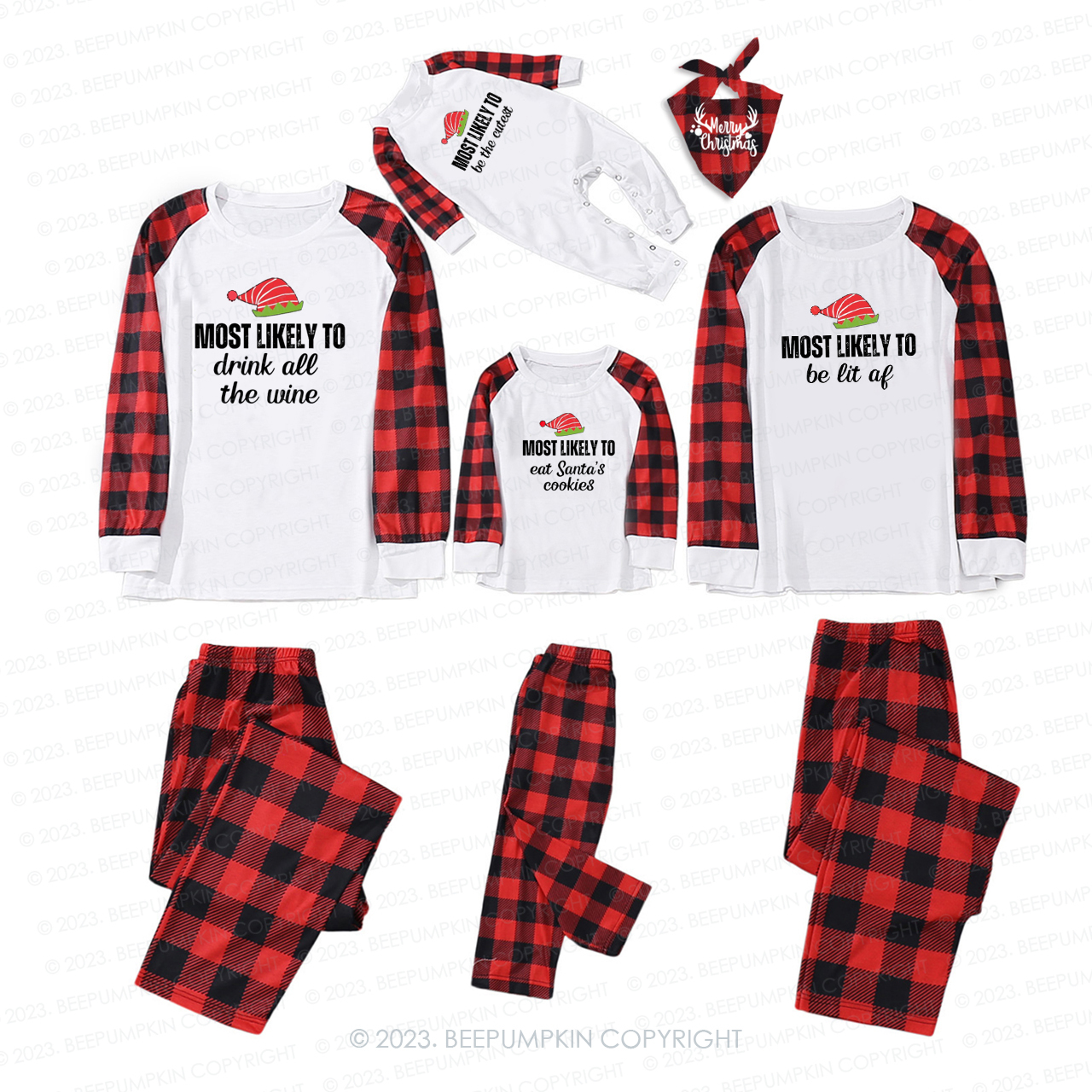 Most Likely To Do Anything Christmas Match Pajamas Beepumpkin