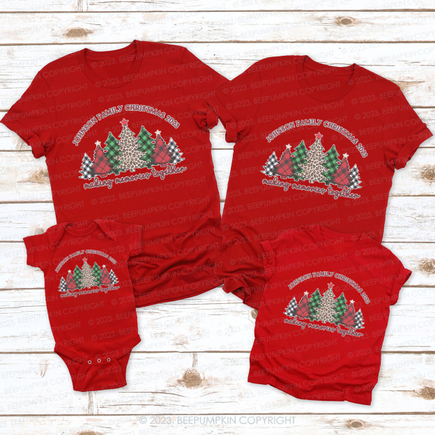 Personalized Family Christmas  Make MemoriesSquad Family Matching Tees Beepumpkin