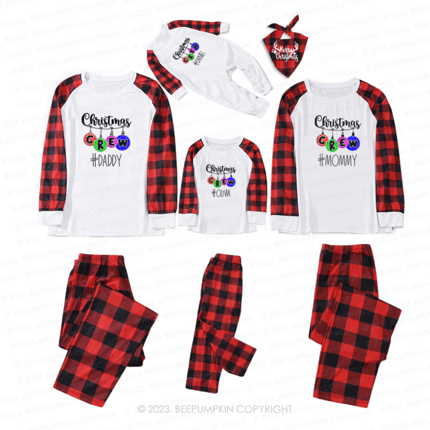 Custom Christmas Crew Lanterns Family Gifts Matching Pajamas