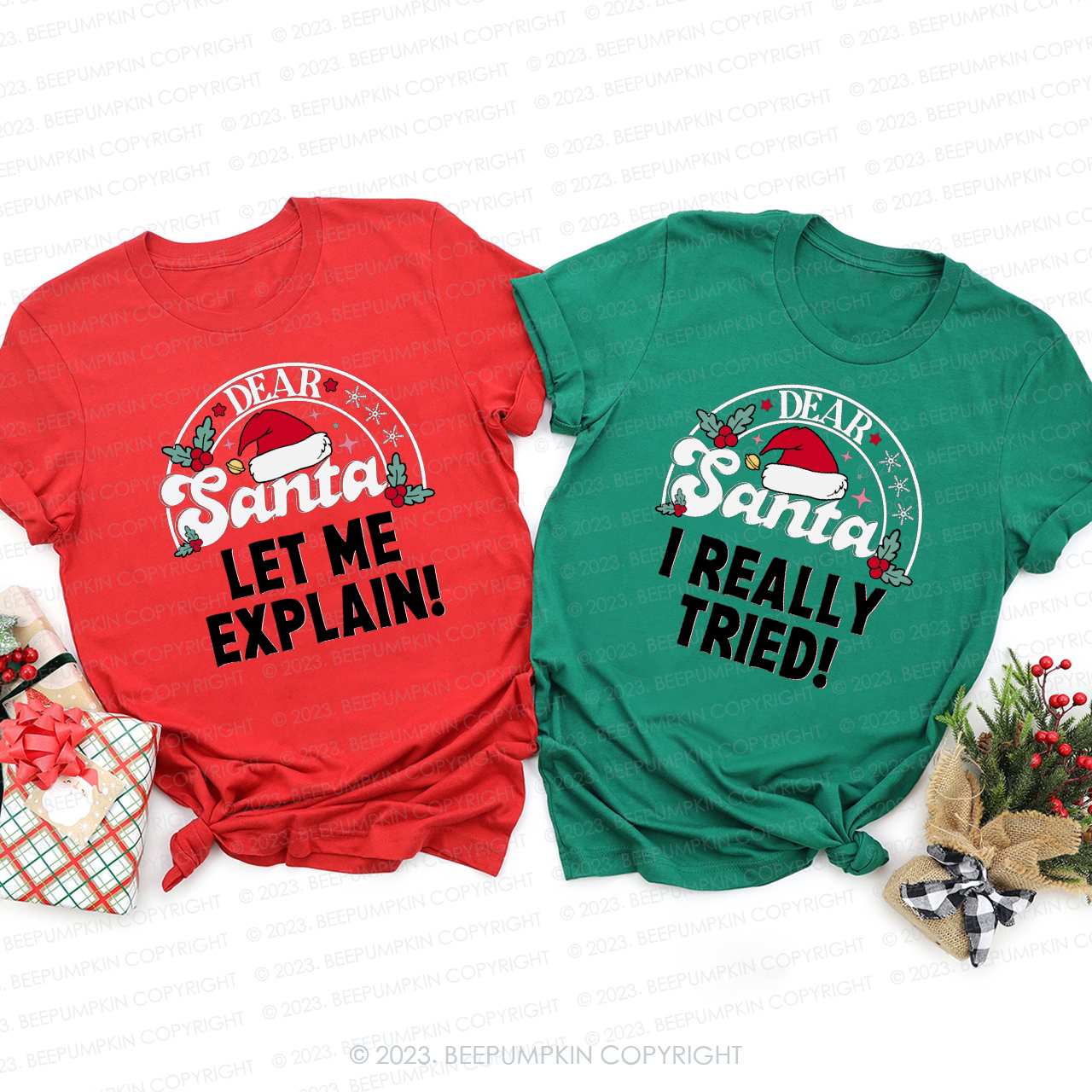 Personalized Funny Christmas Party Matching Tees For Family