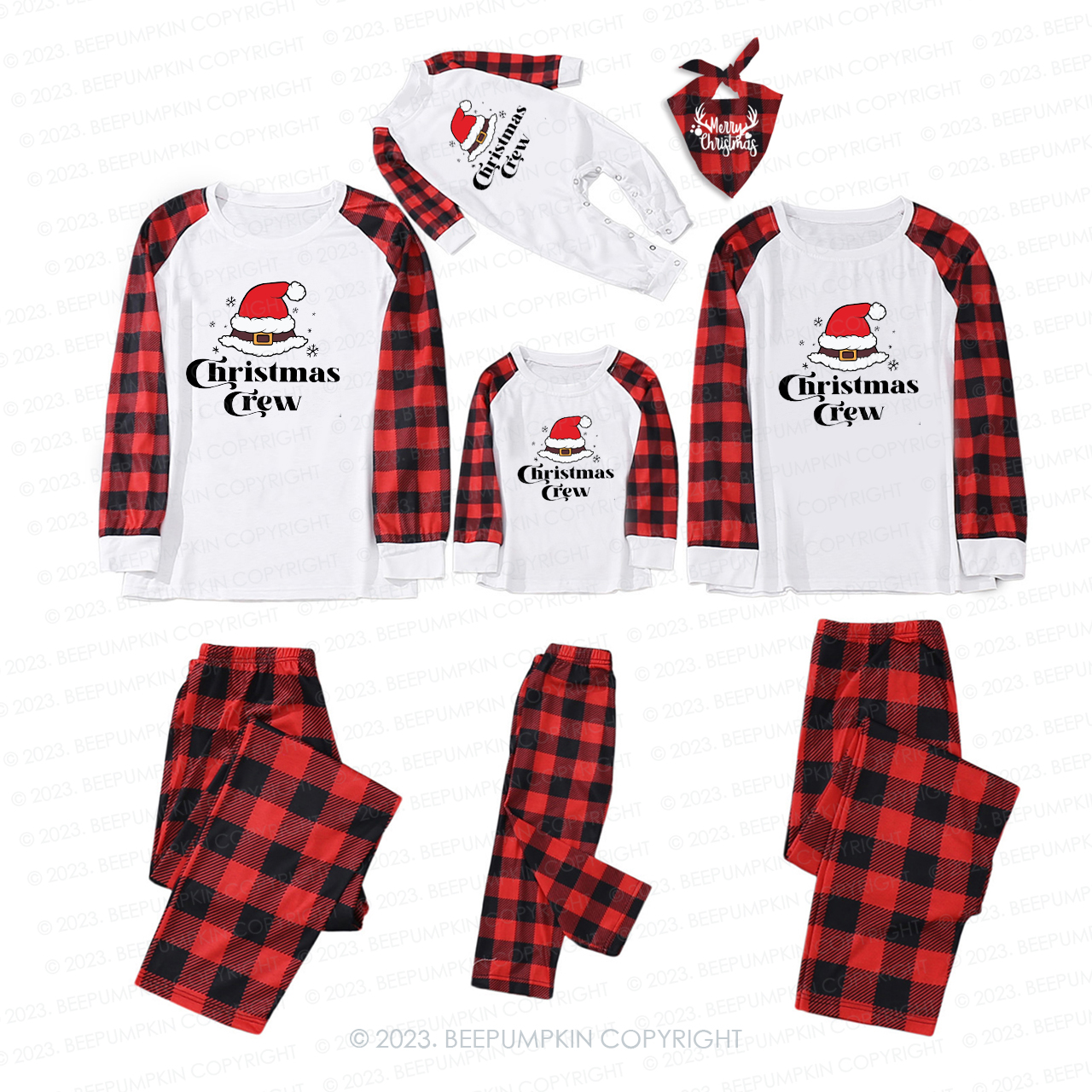 Christmas Crew Prepare the Best Gift Matching Pajamas