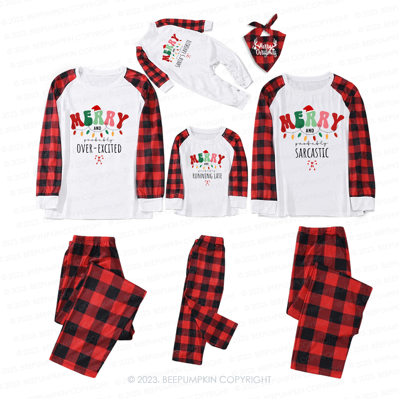 18 Quotes Personalized Custom Christmas Matching Pajamas