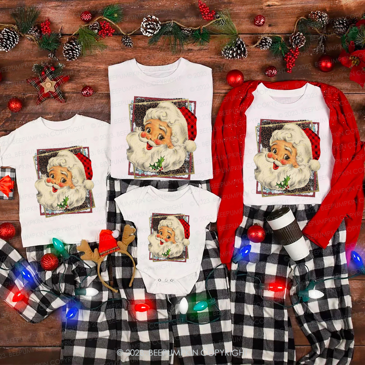 Retro Christmas Old Fashioned Santa Claus Shirts
