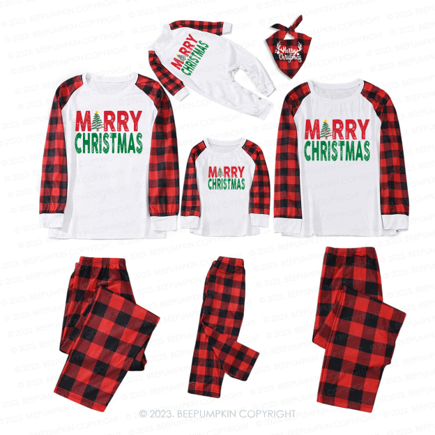 Classic Merry Christmas Family Matching Pajamas