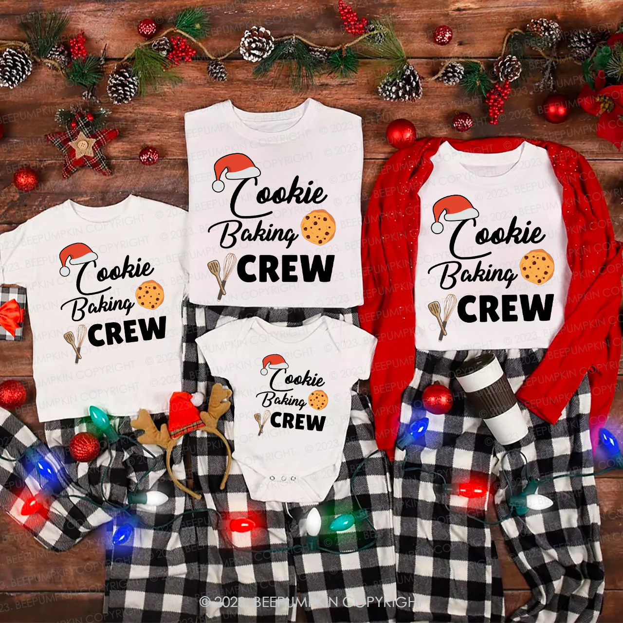 Cookie Baking Crew Christmas Family Matching Shirts