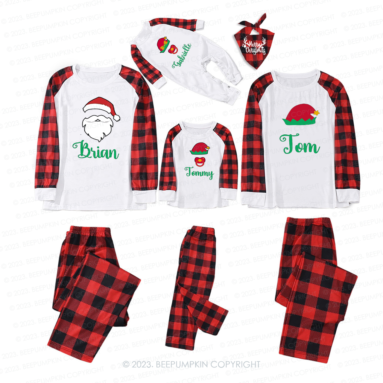 Personalized Funny Christmas Avatar Family Matching Pajamas Sale-Beepumpkin™