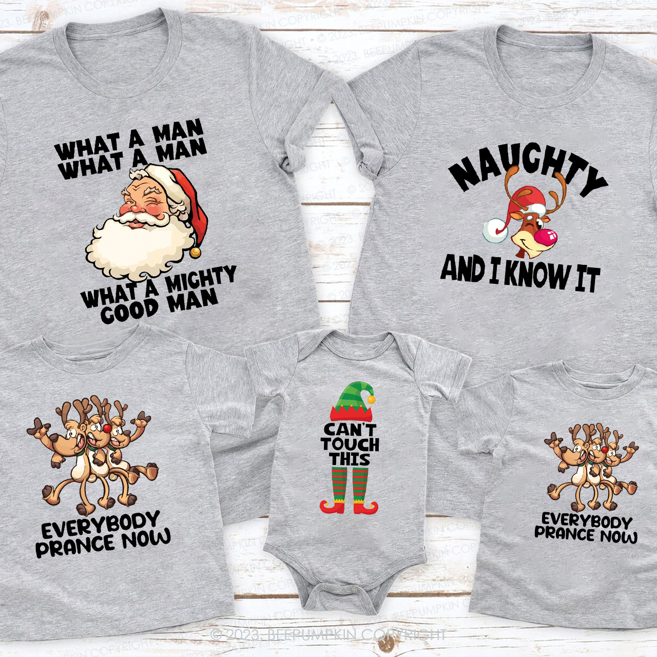 Family Group Matching Christmas Party Tees