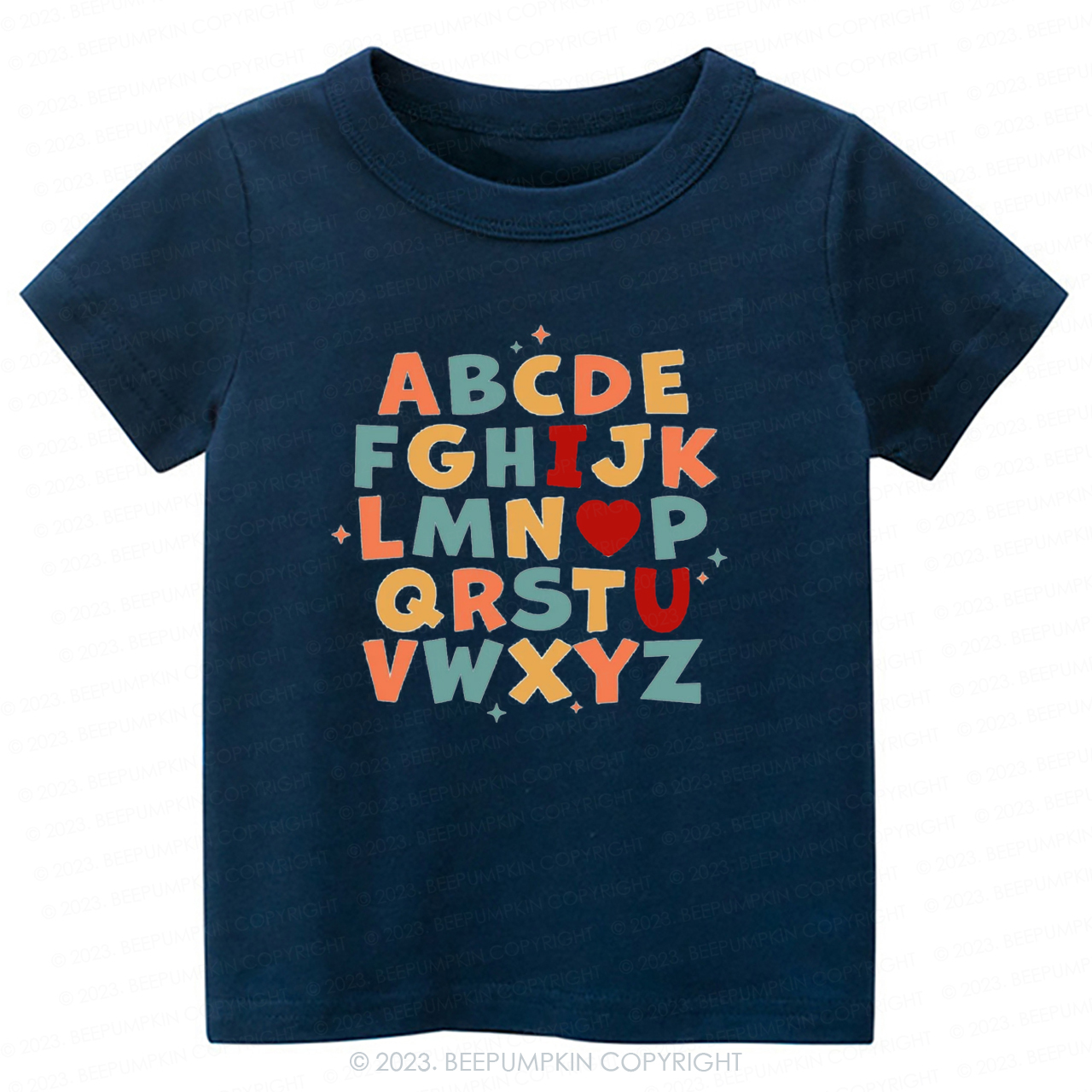 Alphabet I Love You Natural -Toddler Tees