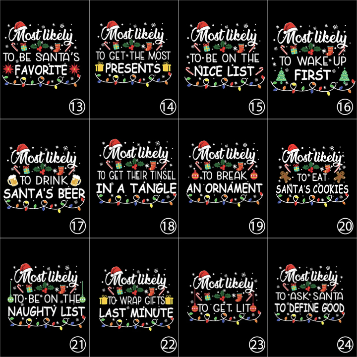 Family Matching Funny Christmas Most Likely To Pajamas Beepumpkin