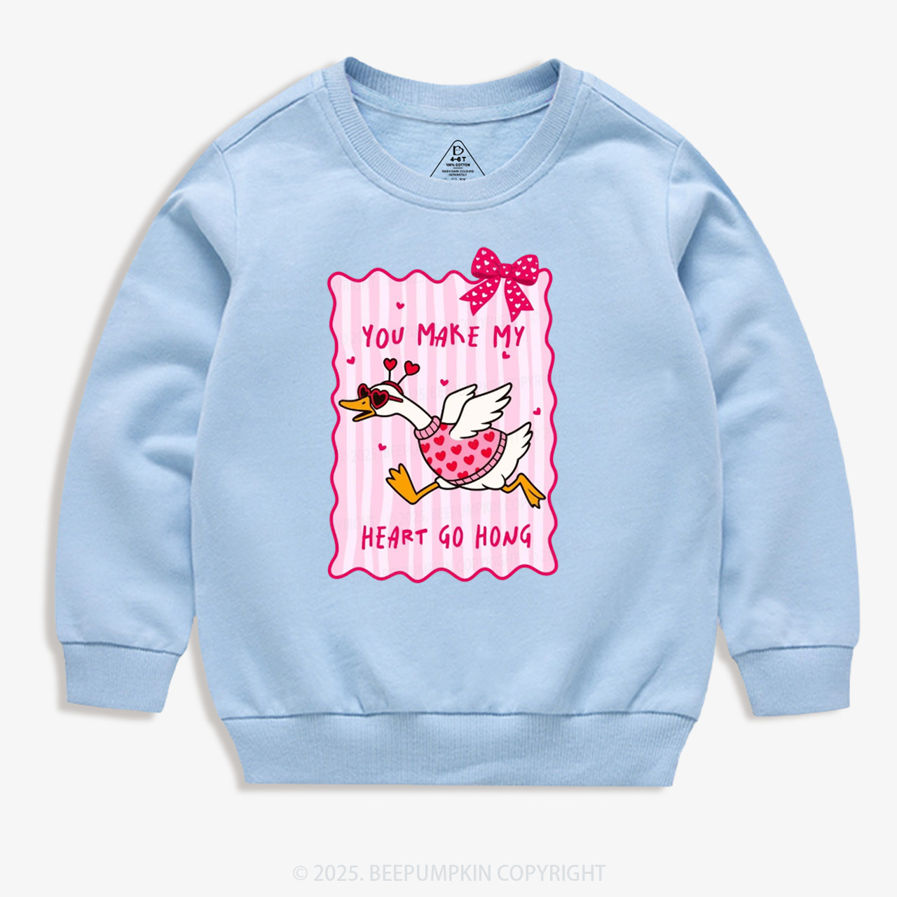 You Make My Heart Go Honk Valentine's Day Kid's Sweatshirt