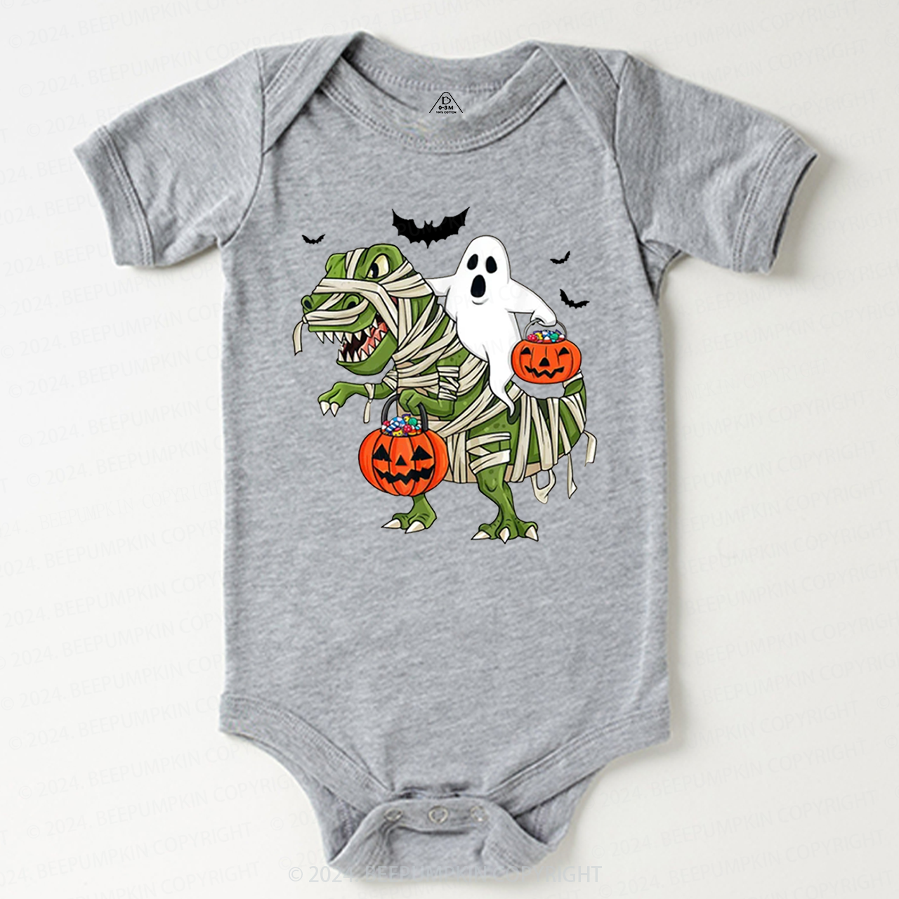 Halloween Dinosaur Ghost Baby Bodysuits 