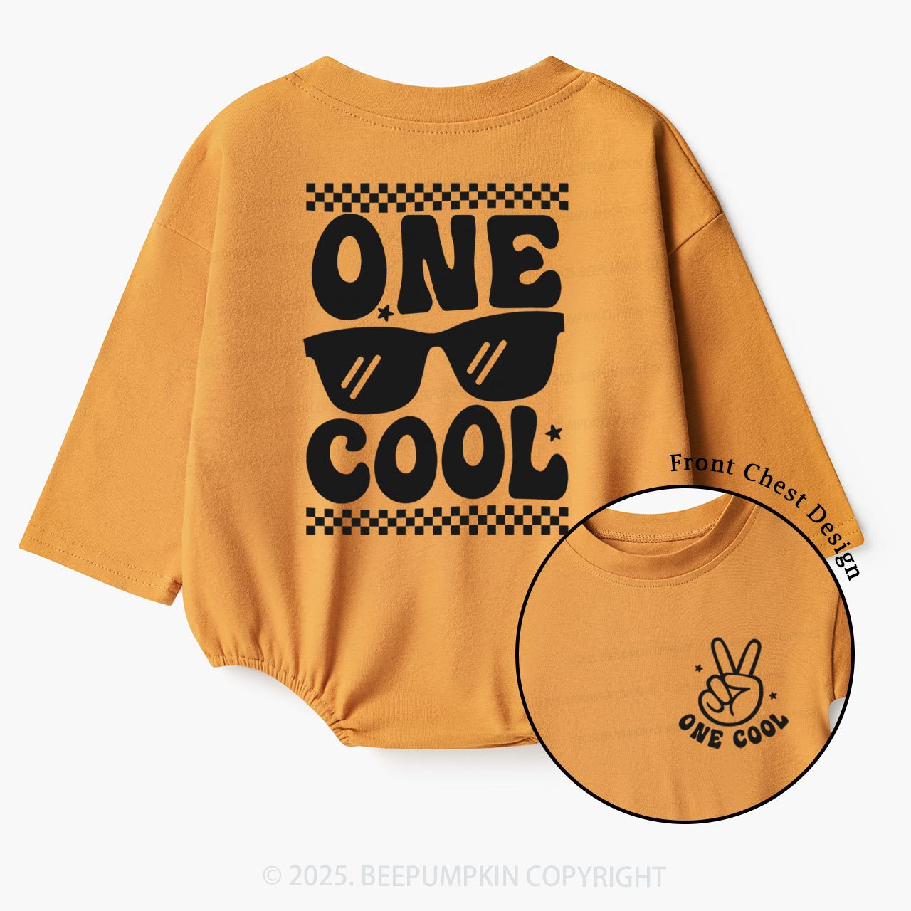 Personalized Two cool Baby Bubble Romper Beepumpkin