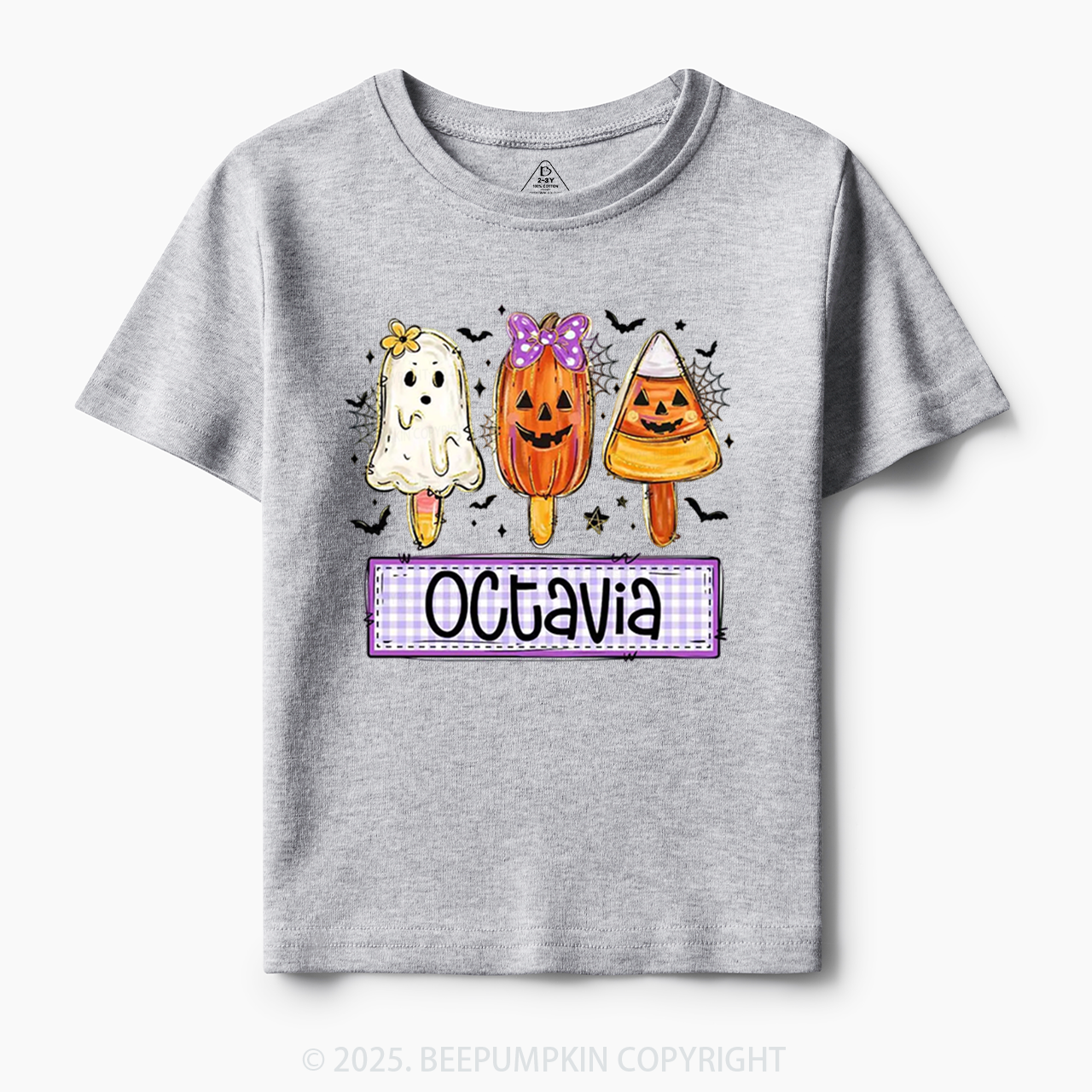 Personalized Boy Girl Halloween Toddler&Kid's Tees Beepumpkin