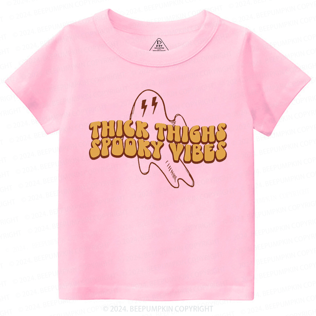Thick Thighs Spooky Vibes Toddler&Kids Tees 