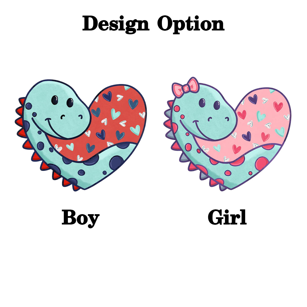 Personalized Dinosaur Valentine's Day Kid's Sweatshirt